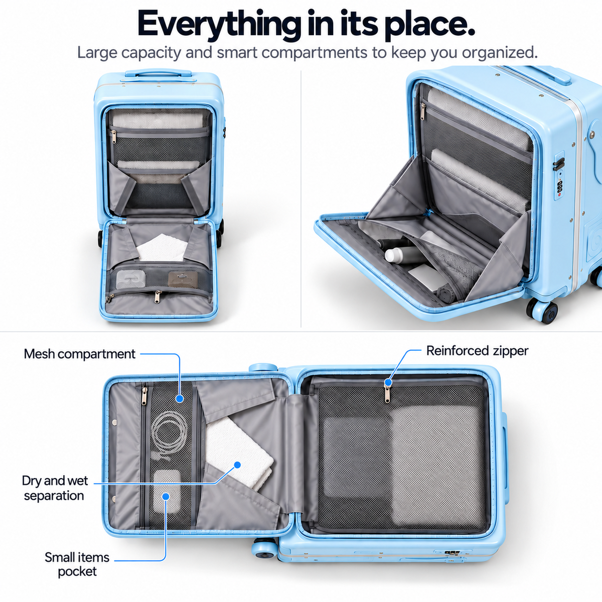 Suitcase with integrated seat