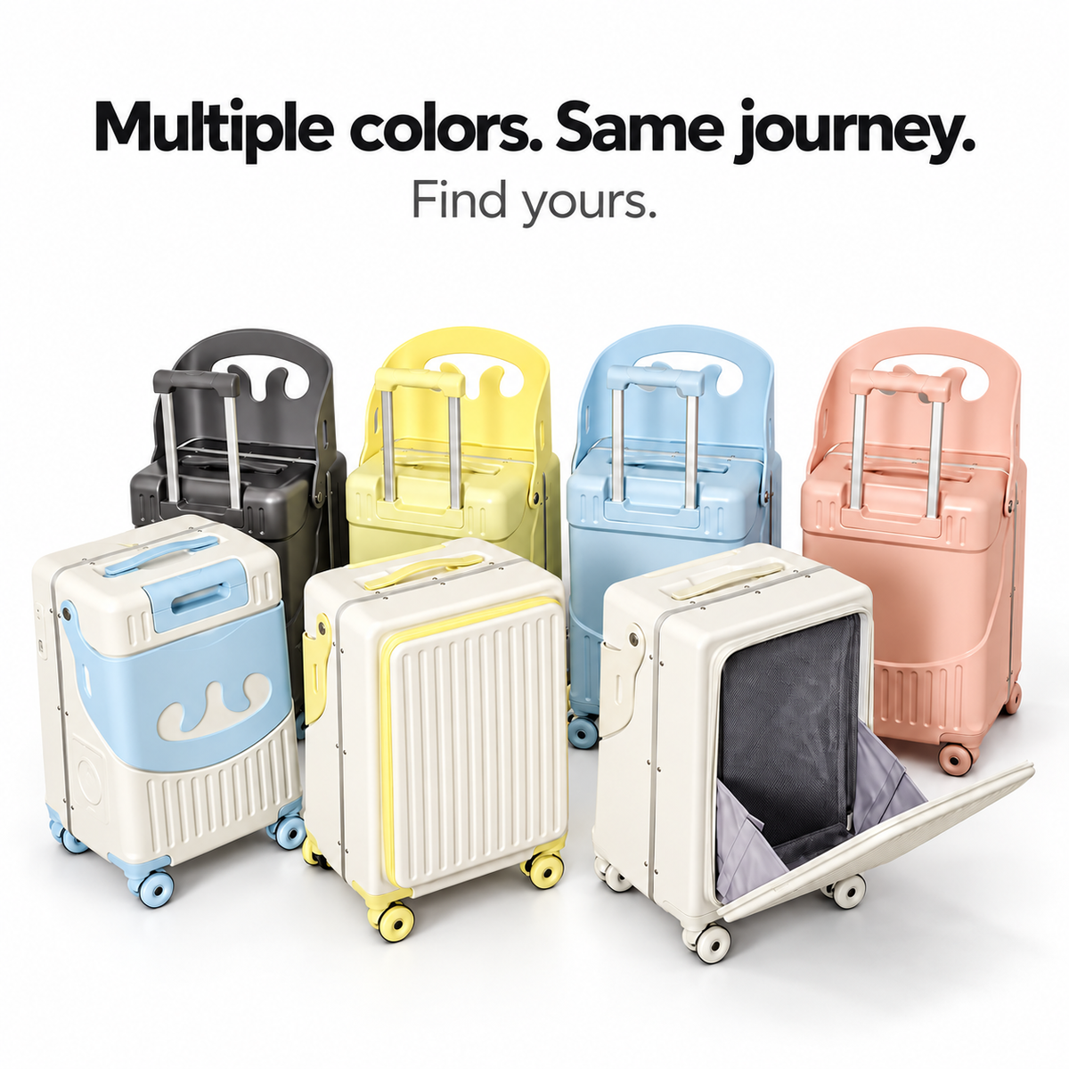 Suitcase with integrated seat